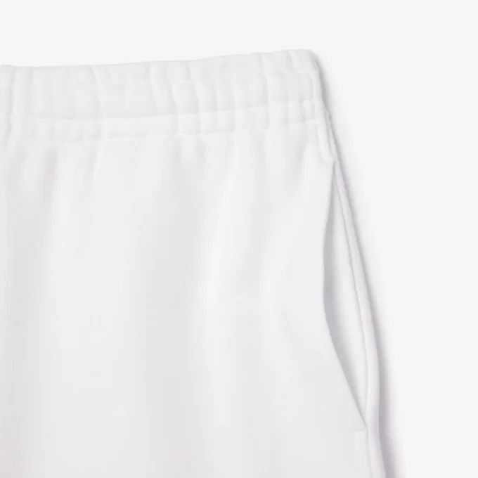 Fleece-shorts for menn med brodert tekst og normal passform