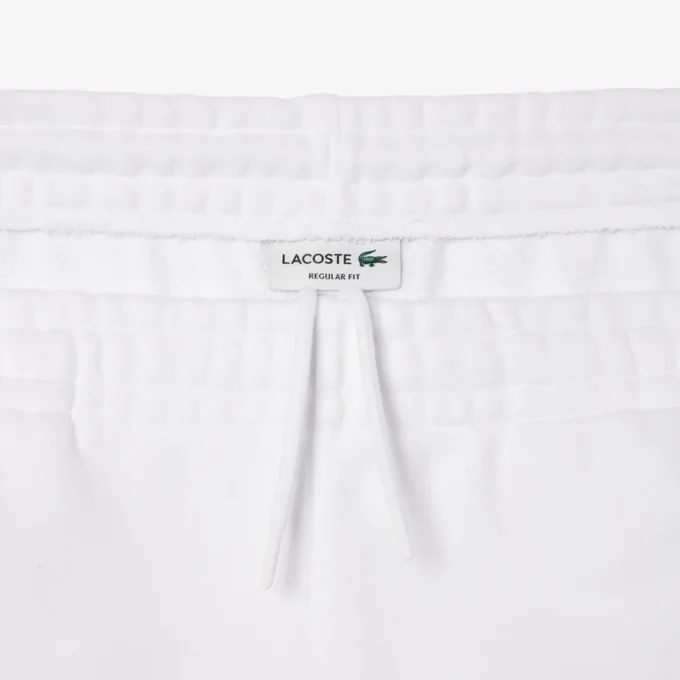 Fleece-shorts for menn med brodert tekst og normal passform