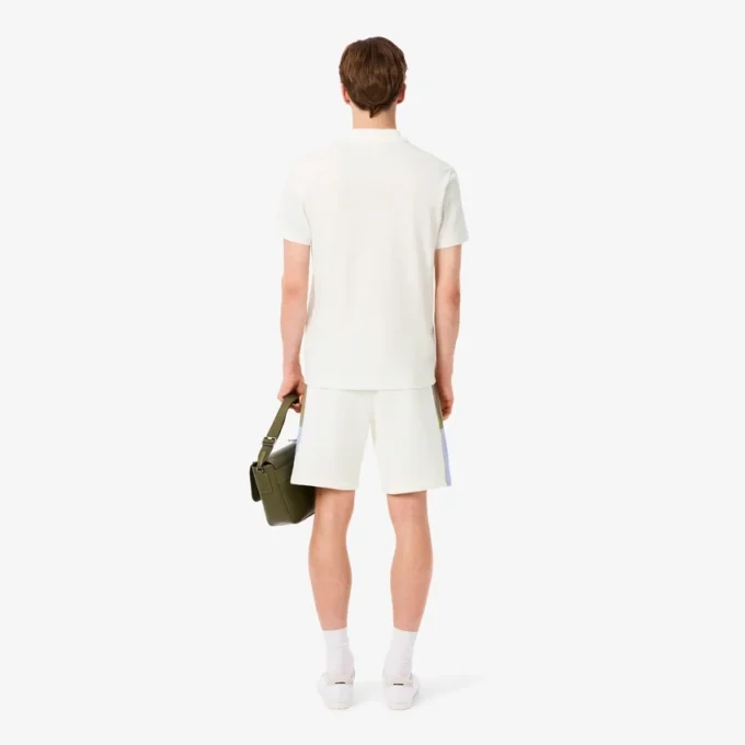 Fleece-shorts for menn med fargeblokker