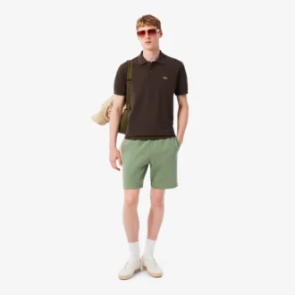 Fleece-shorts for menn med normal passform