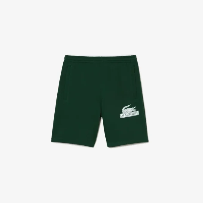 Fleece-shorts i ubehandlet økologisk bomull for menn