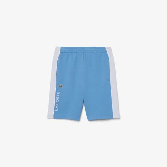 Fleece-shorts med fargeblokker