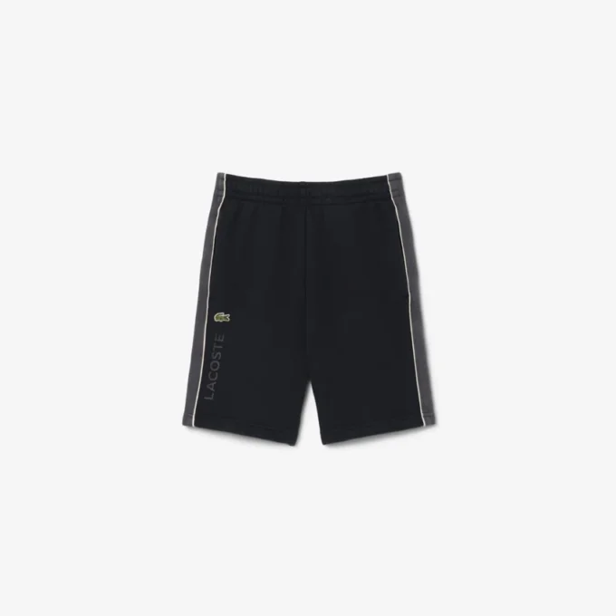 Fleece-shorts med fargeblokker
