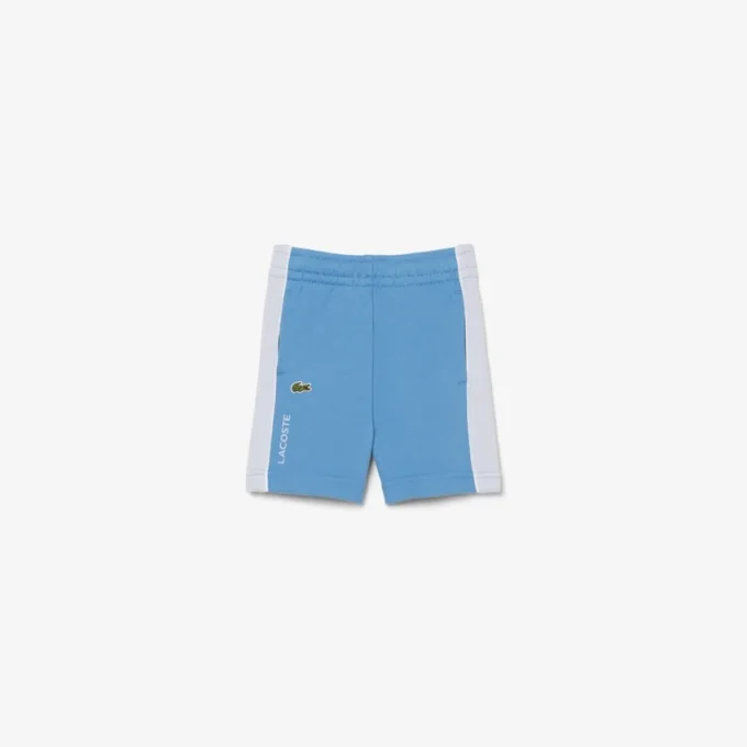Fleece-shorts med fargeblokker