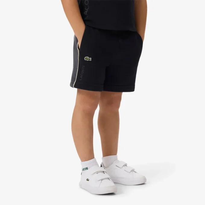 Fleece-shorts med fargeblokker