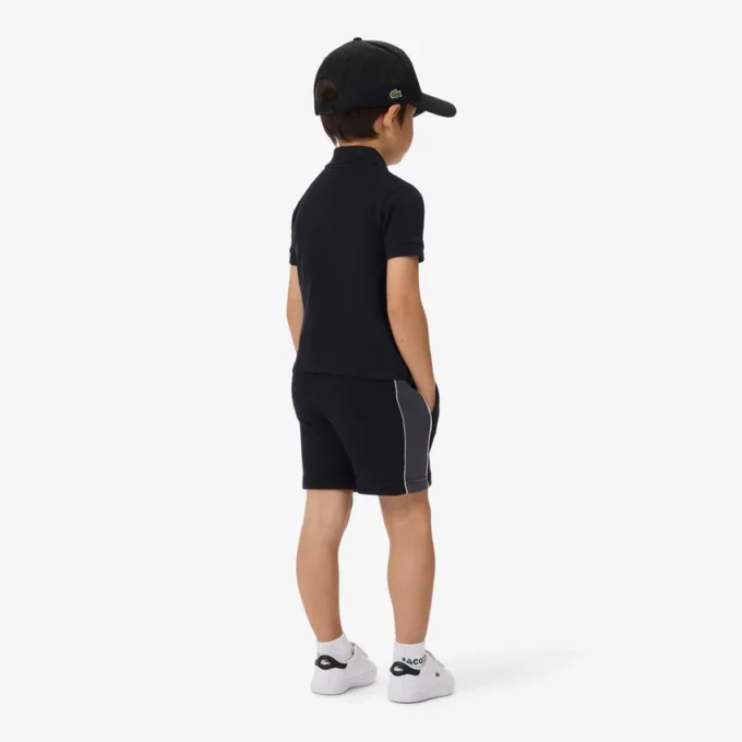 Fleece-shorts med fargeblokker