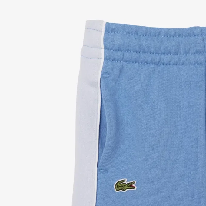 Fleece-shorts med fargeblokker
