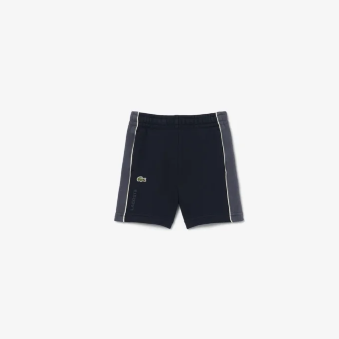 Fleece-shorts med fargeblokker