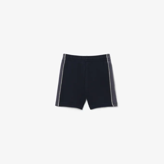 Fleece-shorts med fargeblokker