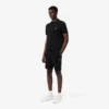 Fleece-shorts med logo-stripe i normal passform