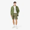 Fleece-shorts med logo-stripe i normal passform
