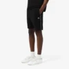 Fleece-shorts med logo-stripe i normal passform