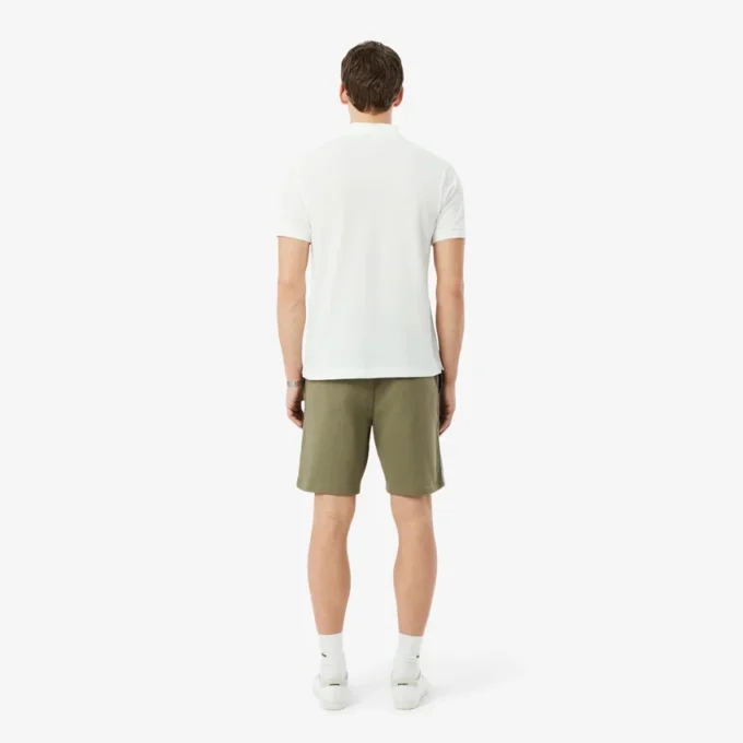 Fleece-shorts med logo-stripe i normal passform