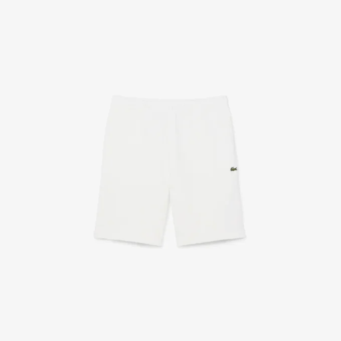 Fleece-shorts med logo-stripe i normal passform