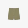 Fleece-shorts med logo-stripe i normal passform