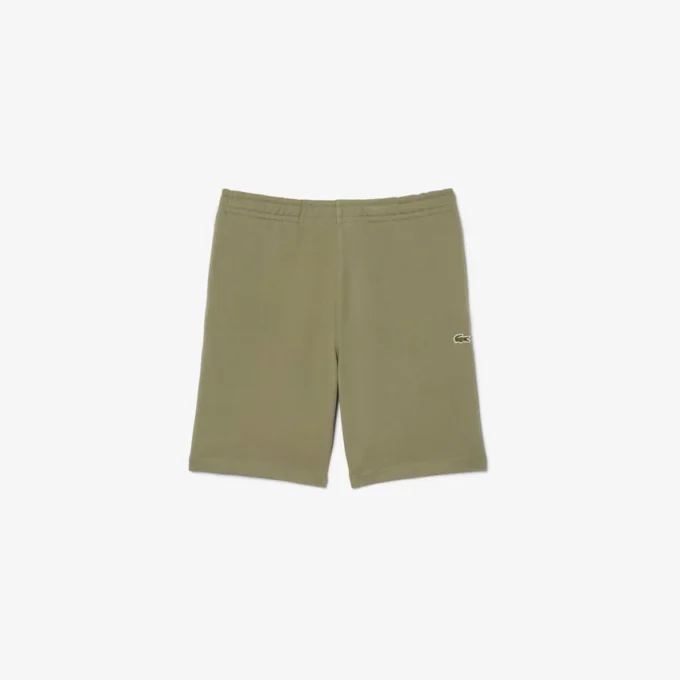 Fleece-shorts med logo-stripe i normal passform