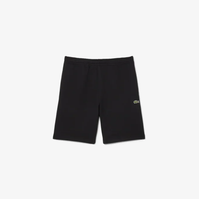Fleece-shorts med logo-stripe i normal passform