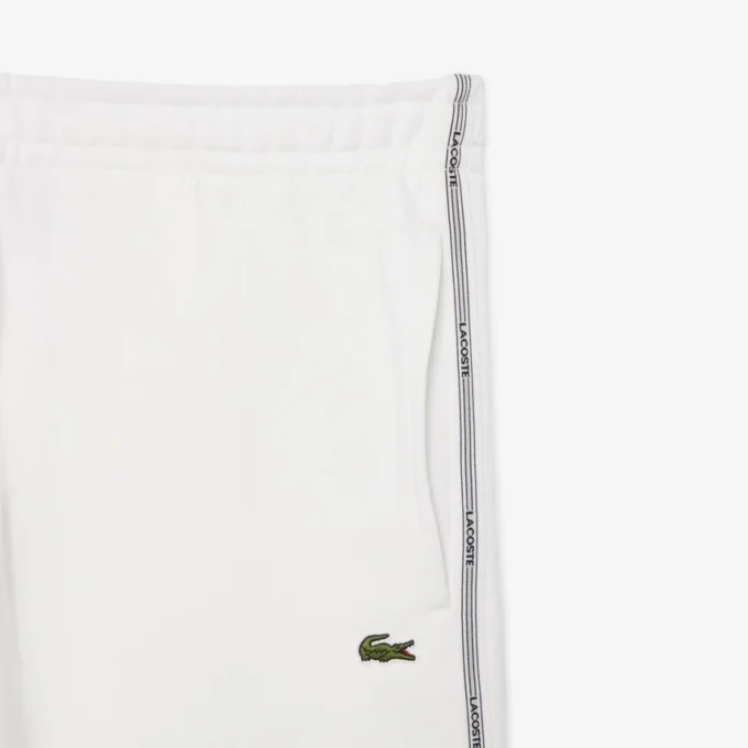 Fleece-shorts med logo-stripe i normal passform