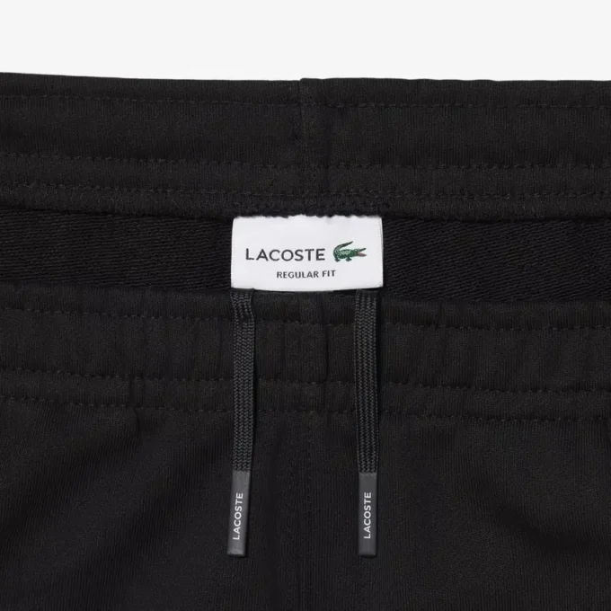 Fleece-shorts med logo-stripe i normal passform