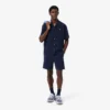 Fleece-shorts med logo-striper i normal passform
