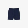 Fleece-shorts med logo-striper i normal passform