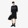 Fleece-shorts med regular fit og fargeblokker