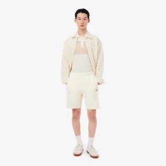 Fleece-shorts med regular fit og fargeblokker
