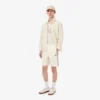 Fleece-shorts med regular fit og fargeblokker