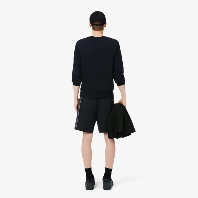 Fleece-shorts med regular fit og fargeblokker