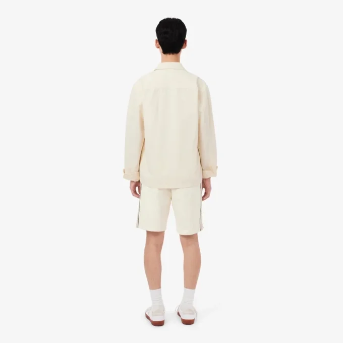 Fleece-shorts med regular fit og fargeblokker