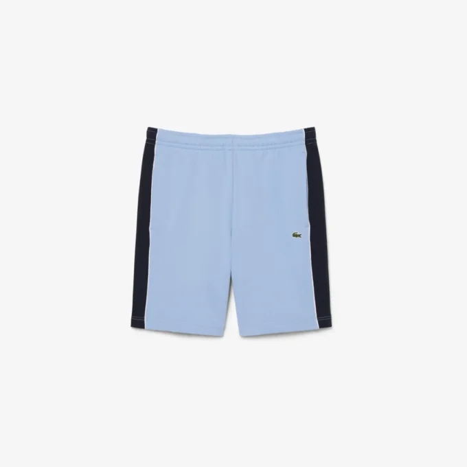 Fleece-shorts med regular fit og fargeblokker