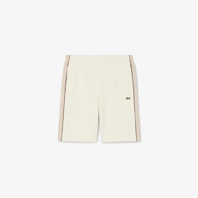 Fleece-shorts med regular fit og fargeblokker