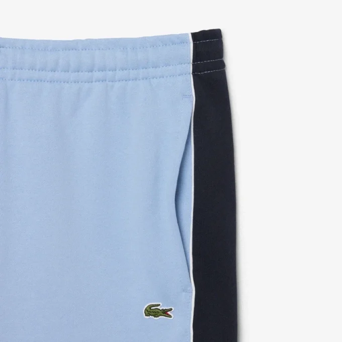Fleece-shorts med regular fit og fargeblokker
