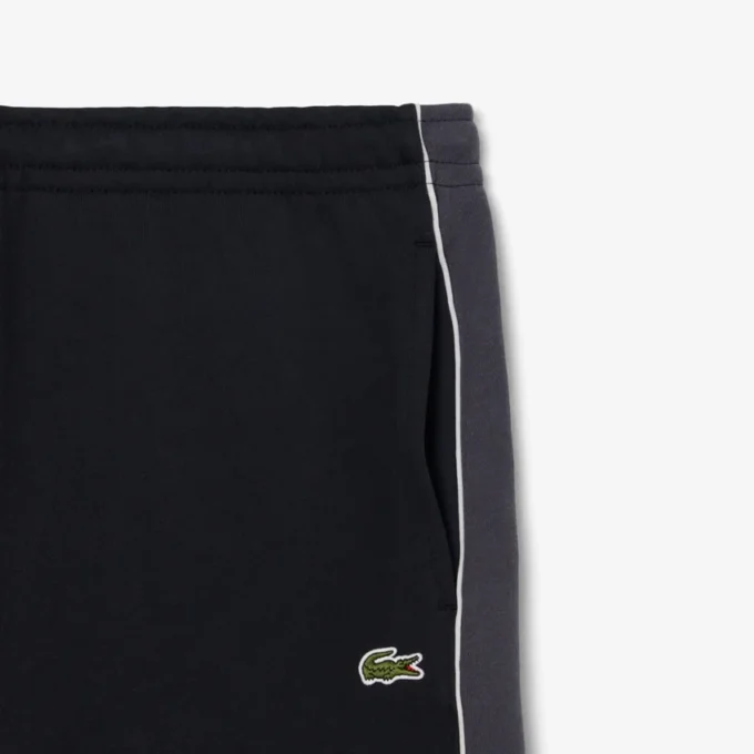 Fleece-shorts med regular fit og fargeblokker