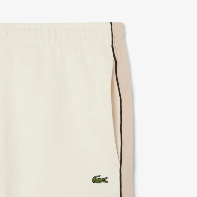 Fleece-shorts med regular fit og fargeblokker