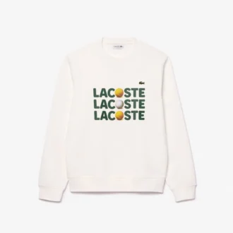 Fleece-sweatshirt for men med trykk