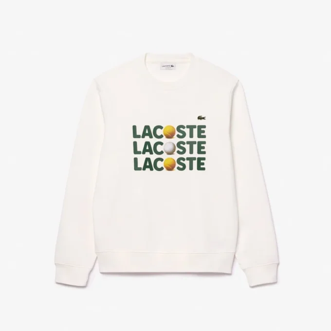 Fleece-sweatshirt for men med trykk