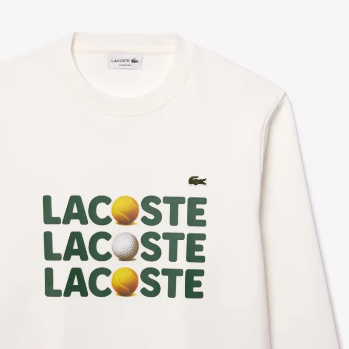 Fleece-sweatshirt for men med trykk