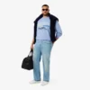 Fleece-sweatshirt med brodert motiv for menn