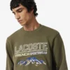 Fleece-sweatshirt med brodert motiv for menn