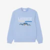 Fleece-sweatshirt med brodert motiv for menn