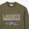 Fleece-sweatshirt med brodert motiv for menn