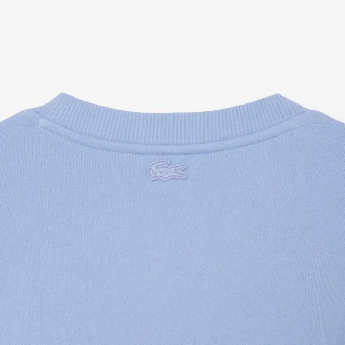 Fleece-sweatshirt med brodert motiv for menn