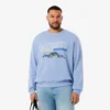 Fleece-sweatshirt med brodert motiv for menn
