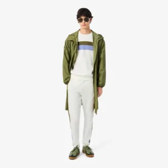 Fleece-sweatshirt med fargeblokker for menn