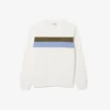 Fleece-sweatshirt med fargeblokker for menn