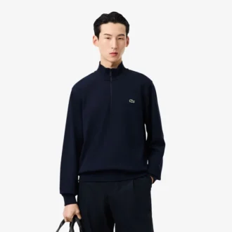 Fleece-sweatshirt med glidelås for menn
