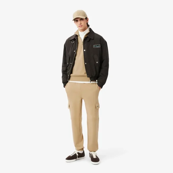 Fleece-sweatshirt med glidelås for menn