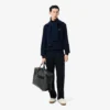 Fleece-sweatshirt med glidelås for menn