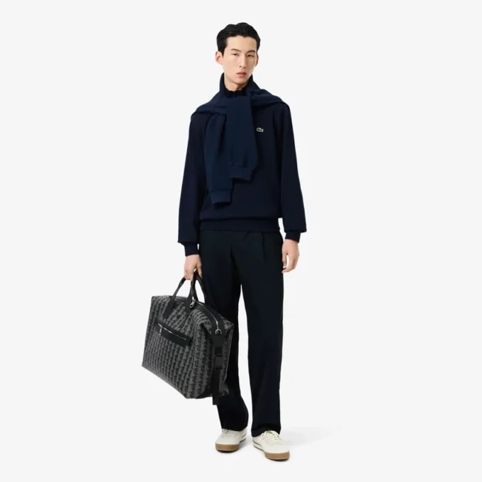 Fleece-sweatshirt med glidelås for menn